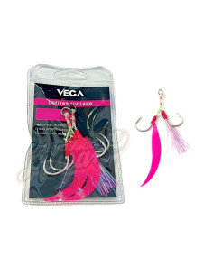 Vega Light Twin Assist Hook Pink SIL Nº2/0 2pcs